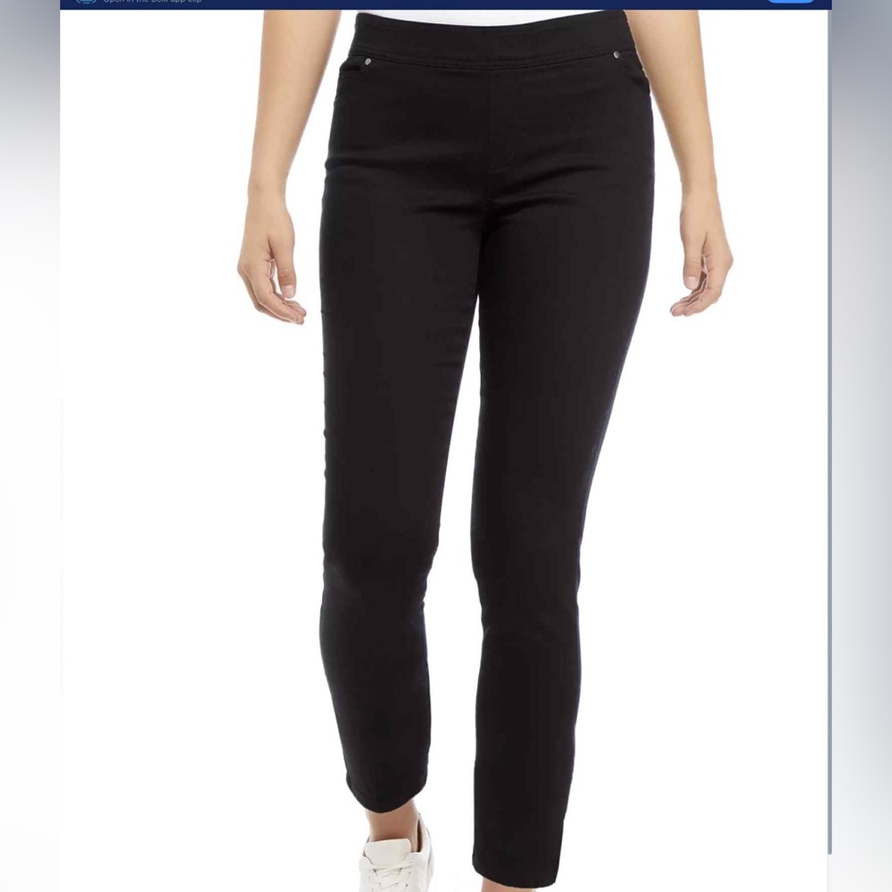 Kim Rogers Women’s Black Stretch Pull On 5 Pocket Pants, Size 10 Short